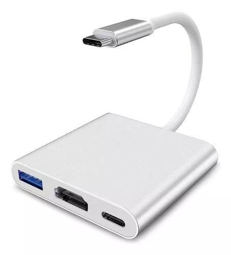 Adaptador Usb C A Hdmi 4k Con Usb Carga Thunderbolt Macbook