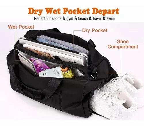Bolso Deportivo Para Viaje Tela Impermeable Gym
