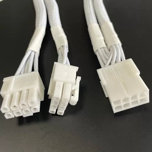 Cable Splitter Malla 8 Pin Hemb A 2 X 8pin Pcie Macho Blanco