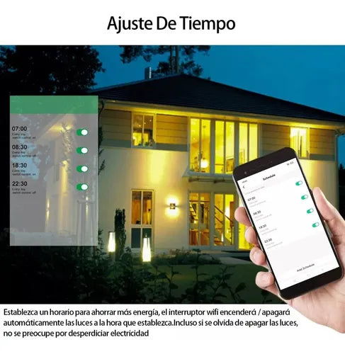 Intereruptor Inteligente Wifi Sin Cable Neutro 1, 2 o 3 Canales