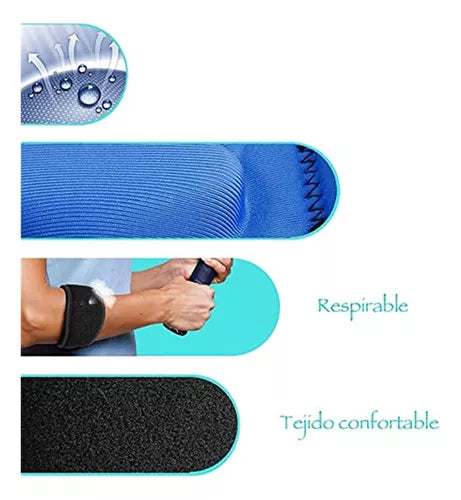 Pack 2 Codera O Soporte De Codo Epicondilitis Y Tendinitis Rosa/Azul