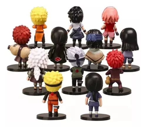 Set 12 Figuras Anime Naruto Shippuden Colección