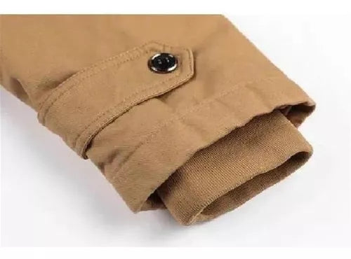 Chaqueta mediana y larga engrosada con chiporro interior