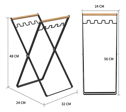 Basurero Papelero De Hierro Plegable Exterior O Cocina