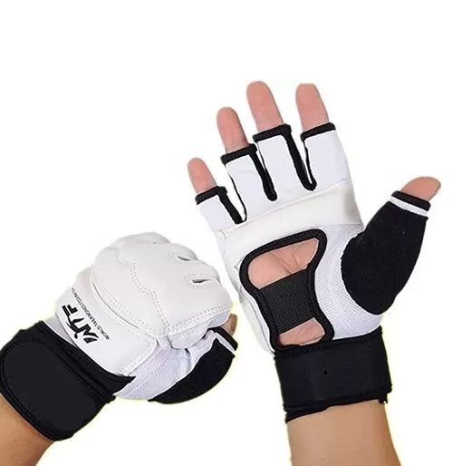 Guantes De Entrenamiento De Taekwondo Blancos Guardamanos