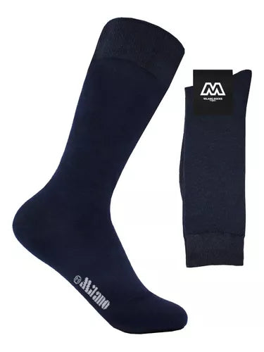 Calcetín De Vestir Liso Hombre 12 Pares