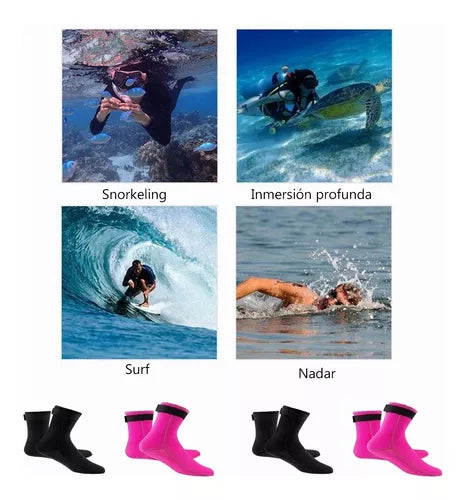 Calcetines Buceo Botas Agua Zapatos Playa Botin Neopreno 3mm