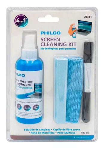 Kit Set Limpia Pantallas Liquido Philco Notebook Pc 4 En 1