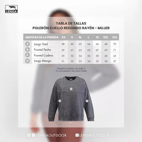 Polerón Cuello Redondo Rayen De Mujer Lenga Sustentable