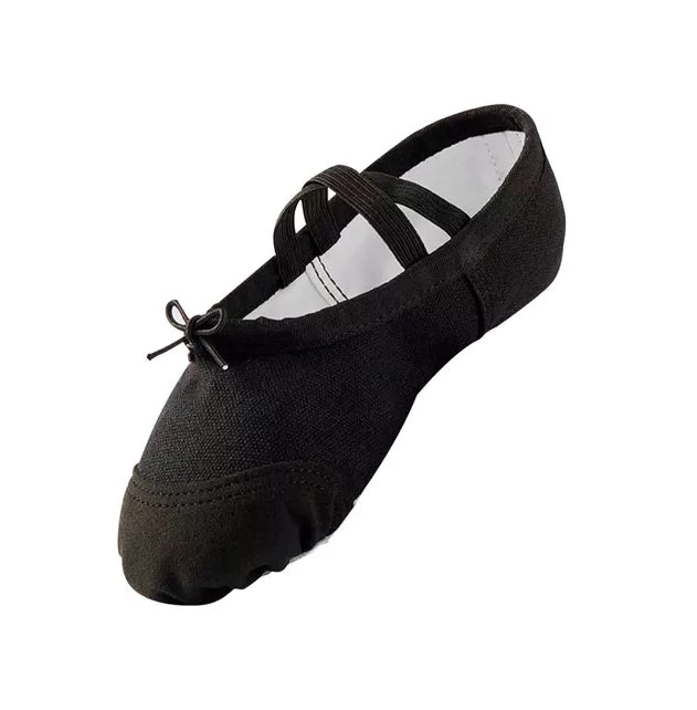Zapatillas Media Punta Lona Y Gamuza Ballet Niña Yoga Danza