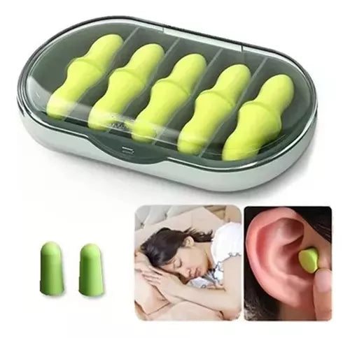 Caja De Tapones De Oídos Anti Ruido Para Dormir 5 Pares