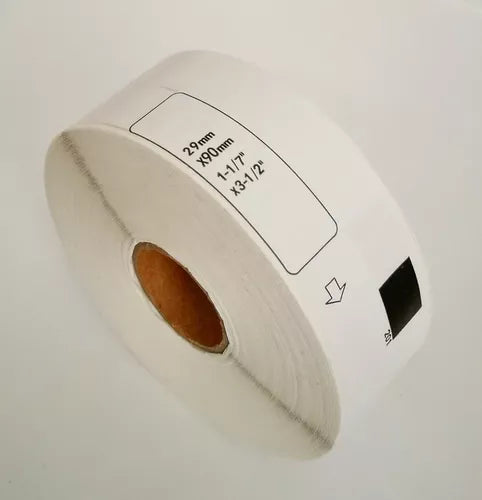 Rollo De Etiquetas Dk 1201, 29mm X 90mm (400 Etiq X Rollo)