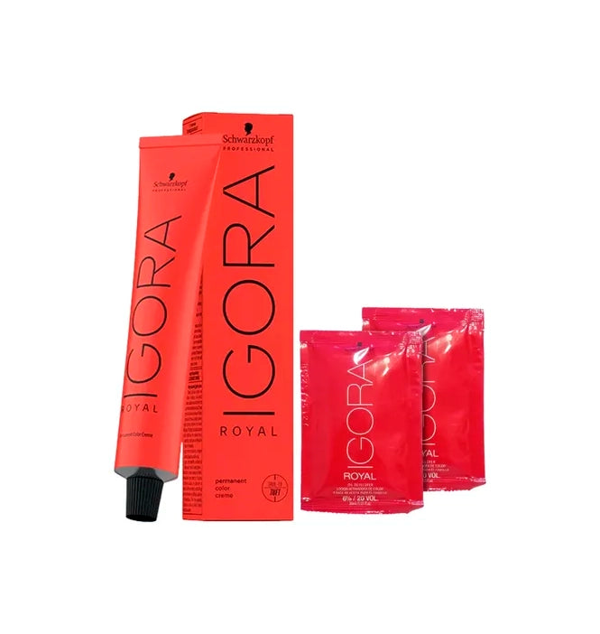 Tintura Igora Royal 7-57 Rubio Medio Dorado Cobrizo