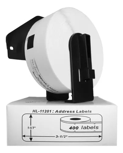 Rollo De Etiquetas Dk 1201, 29mm X 90mm (400 Etiq X Rollo)