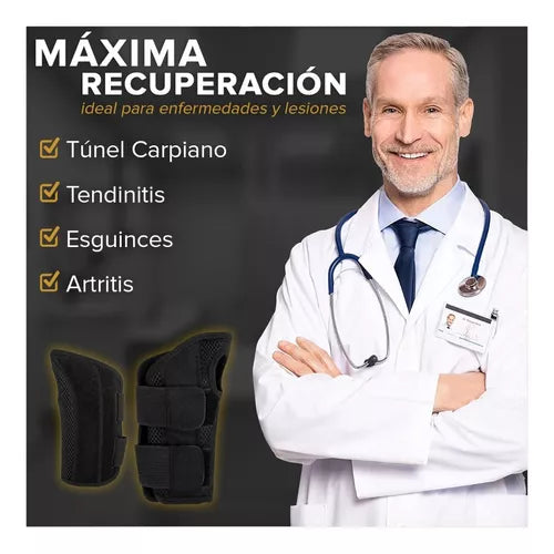 Muñequera Ortopédica Con Férula De Compresión De Cobre.(Derecha)