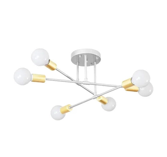 Lámpara de techo colgante iluminación moderna de 6 Focos E27