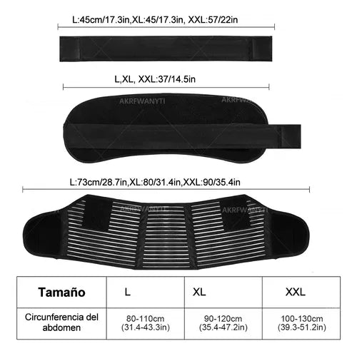 Faja Para Embarazada Maternidad 3en1 Soporte Embarazo Negra