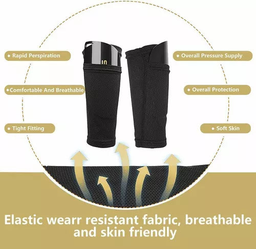 Espinilleras De Fútbol Con Mangas Para Adultos