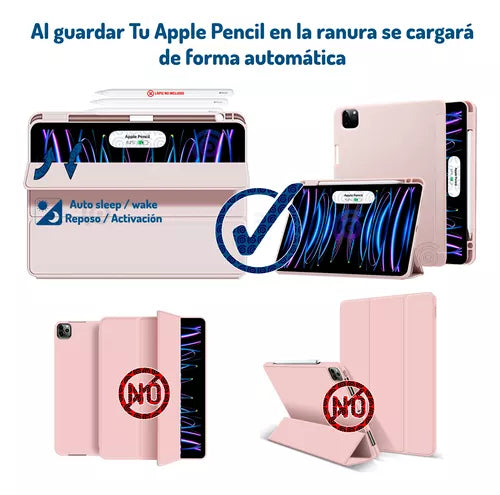 Funda Para iPad Pro 12,9 M2 6ta Gen C/espacio Y Carga Pencil