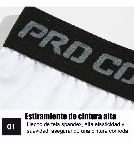 Calza Short Deportiva Hombre Anti Transpirable Lycra