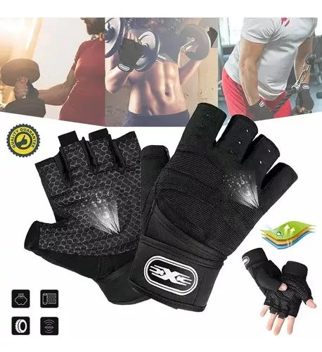 Guantes sin dedos Entrenamiento Gym Levantamiento De Pesas