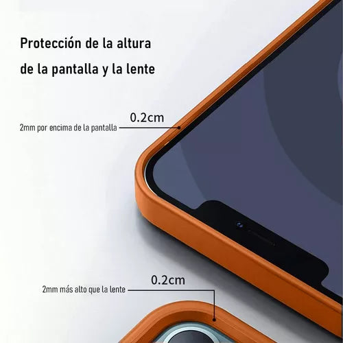 Carcasa Magnética Para iPhone Compatible Con Magsafe Cuero