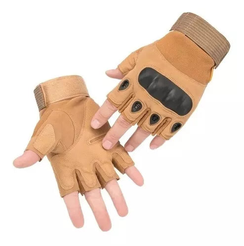 Guantes Medio Dedo Antideslizantes Ciclismo Moto Táctico