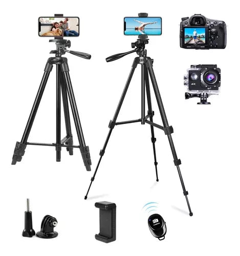 Trípode De Aluminio Con Control Remoto Para Celular Gopro