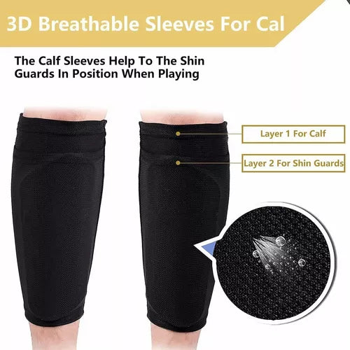Espinilleras De Fútbol Con Mangas Para Adultos