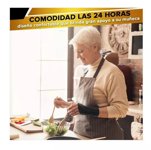 Muñequera Ortopédica Con Férula De Compresión De Cobre.(Derecha)