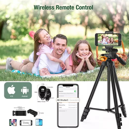 Trípode De Aluminio Con Control Remoto Para Celular Gopro