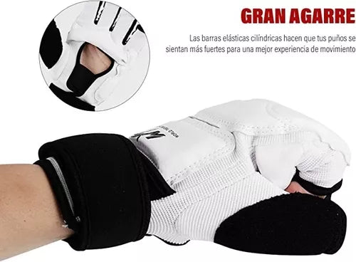 Guantes De Entrenamiento De Taekwondo Blancos Guardamanos