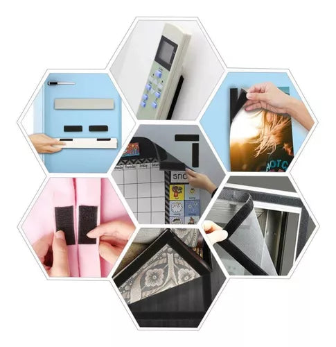 Rollo Velcro Autoadhesivo 5 Metros Adhesivo negro