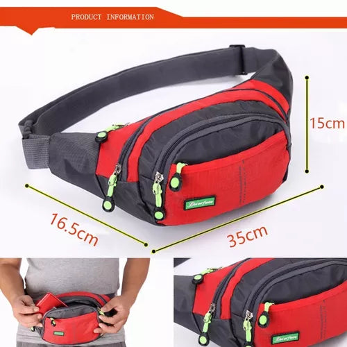 Cangurera Impermeable Deportiva Mochila Riñonera Gym Runners