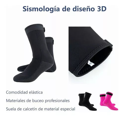 Calcetines Buceo Botas Agua Zapatos Playa Botin Neopreno 3mm