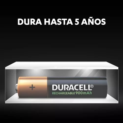 Pila Recargable Duracell Tamaño Aaa 2 Unidades 900 Mah