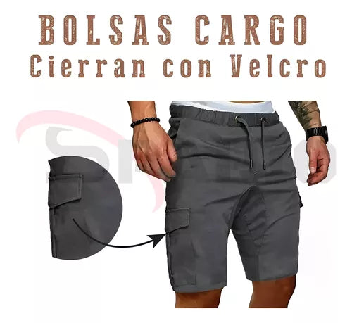 Bermudas Y Shorts Movimiento Pantalones Cargo Con Cordones