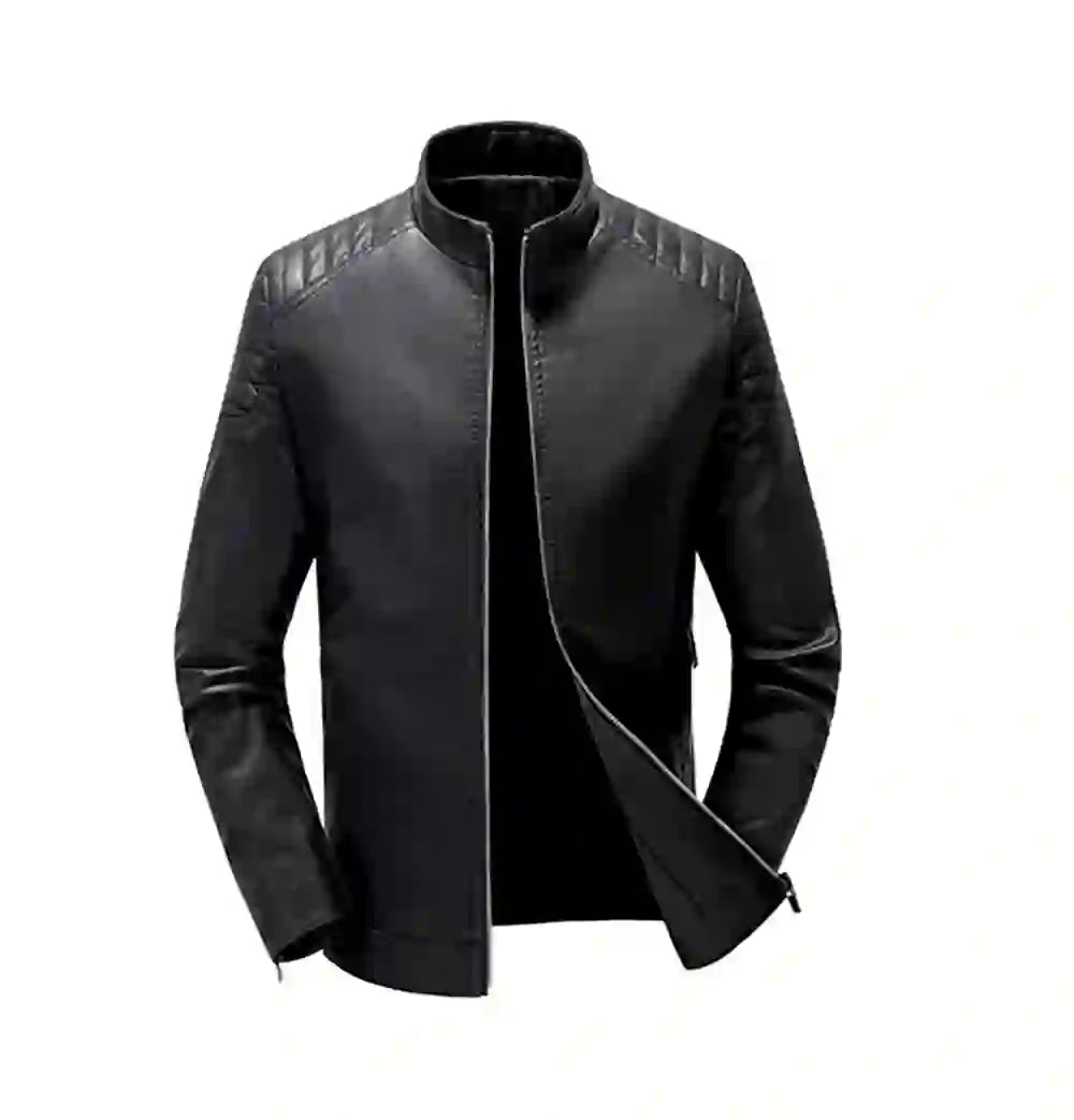Chaqueta de Ecocuero Hombre Vintage | Estilo Motociclista Urbano y Atemporal