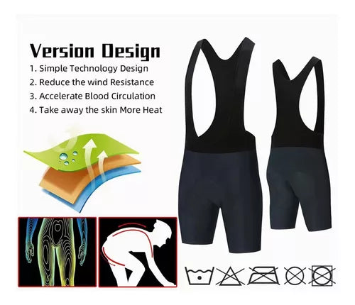 Calzas Ciclismo Hombre Mujer A Bicicleta Acolchado Tirantes