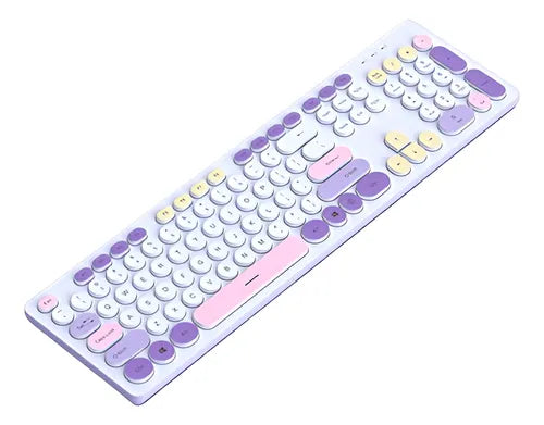 Teclado Silencioso Inalámbrico Retro 103 Keys 2.4g