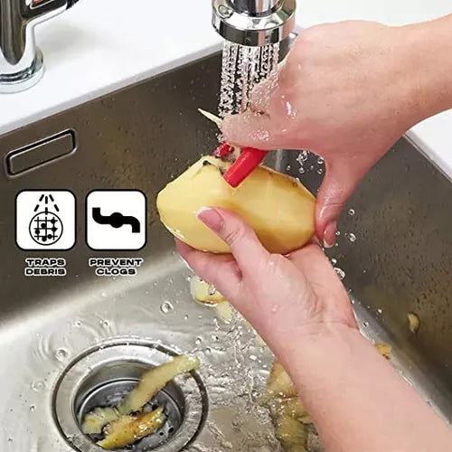 Pack 3 Tapones Metálicos Colador Lavaplatos Fregadero