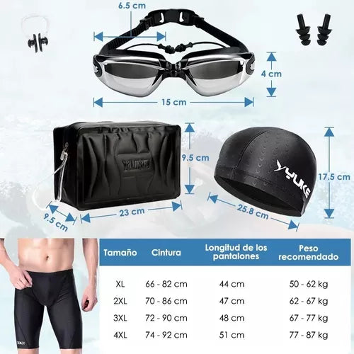 Conjunto De Traje De Baño Para Adultos 6 En 1 Para Hombres