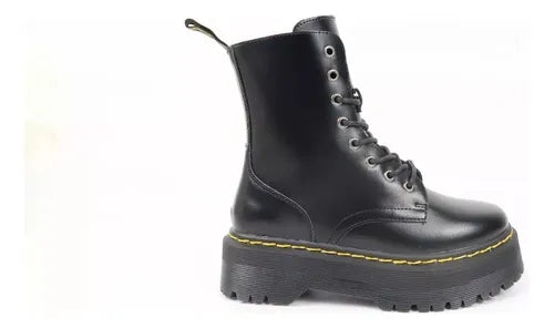 Botas de ecocuero con plataforma alta para Mujer