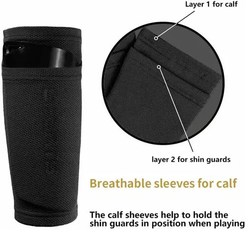 Espinilleras De Fútbol Con Mangas Para Adultos