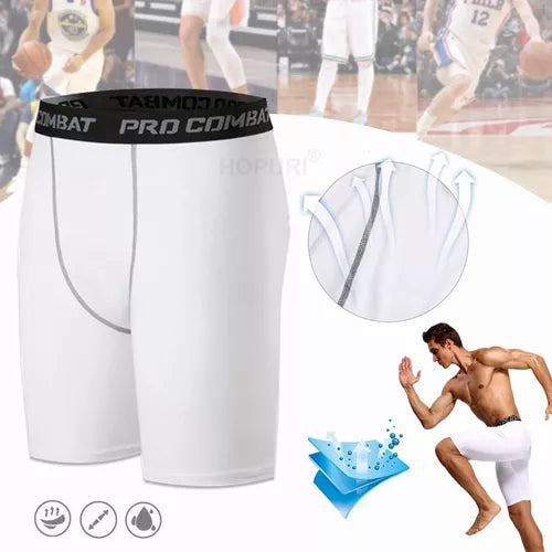 Calza Short Deportiva Hombre Anti Transpirable Lycra