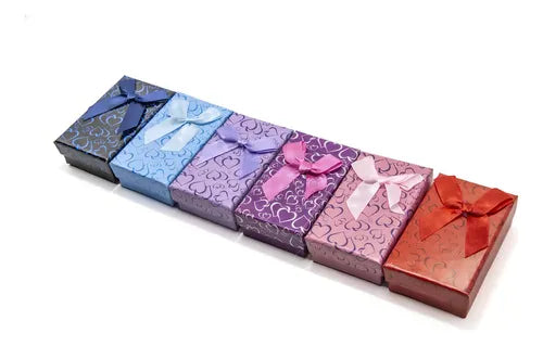 Set 24 Cajas 5x8 Con diseño Corazones