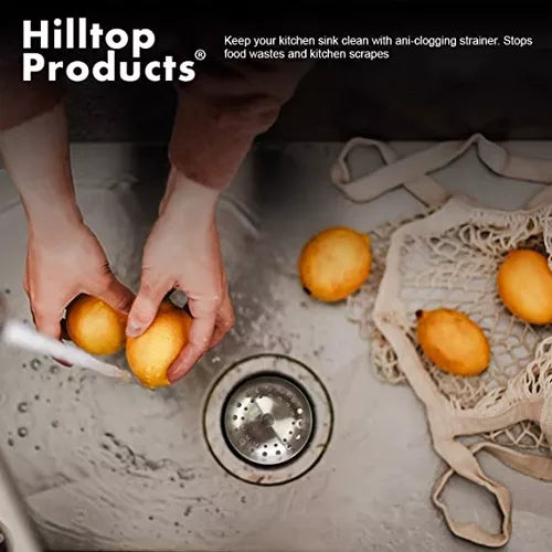 Pack 3 Tapones Metálicos Colador Lavaplatos Fregadero