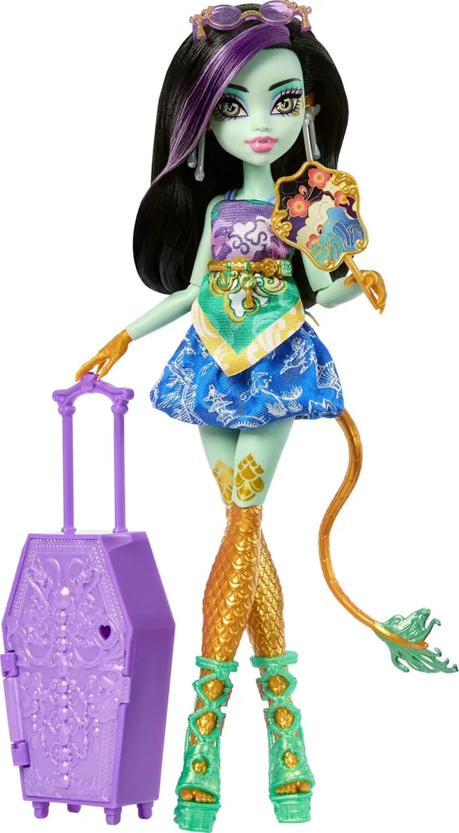 Monster High Jinafire Largo, Muñeca, Accesorios, Skulltimate