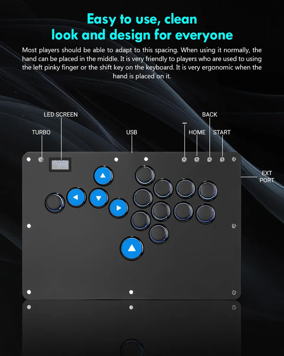 Arcade Stick Sehawei Haute42 R16 Con Todos Los Botones