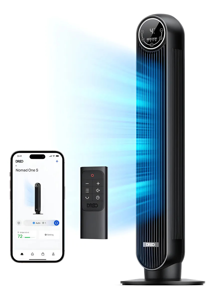 Dreo Ventilador De Torre Para Dormitorio Con Control Remoto Alexa 110v